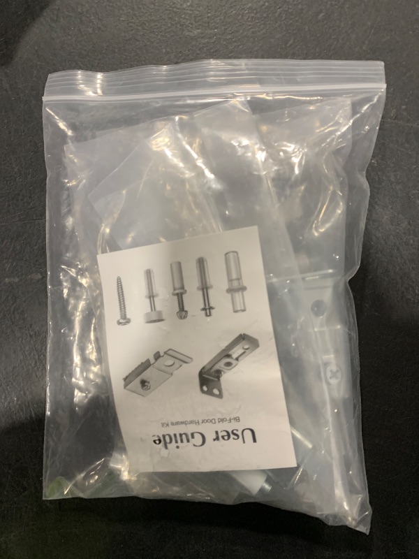 Photo 1 of Bifold Door Hardware Repair Kit - 2 Pack Bi-fold Sliding Closet Door Hardware Kit for 7/8" to 1" Track, Folding Pocket Door Replacement Parts Set Include Top Bottom Pivots Bracket and Guide Wheel