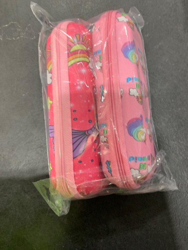 Photo 1 of RUIGAO 2PK Girls Swimming Goggles,Kid Goggles Fabric strap, Pink Unicorn Mermaid Purple Princess Girls Goggles for kids 3-6