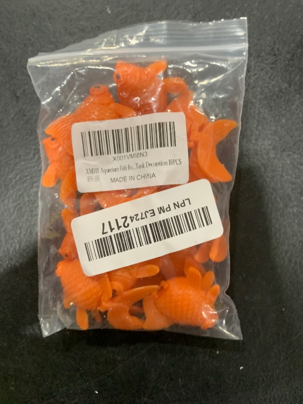 Photo 1 of XMHF Aquarium Fish Bowl Tank Artificial Floating Plastic Orange Decor Goldfish Ornament Fish Tank Decoration 10PCS
