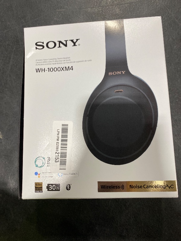 Photo 1 of Sony WH-1000XM4 Wireless Premium Noise Canceling Overhead Headphones with Mic for Phone-Call and Alexa Voice Control, Black WH1000XM4