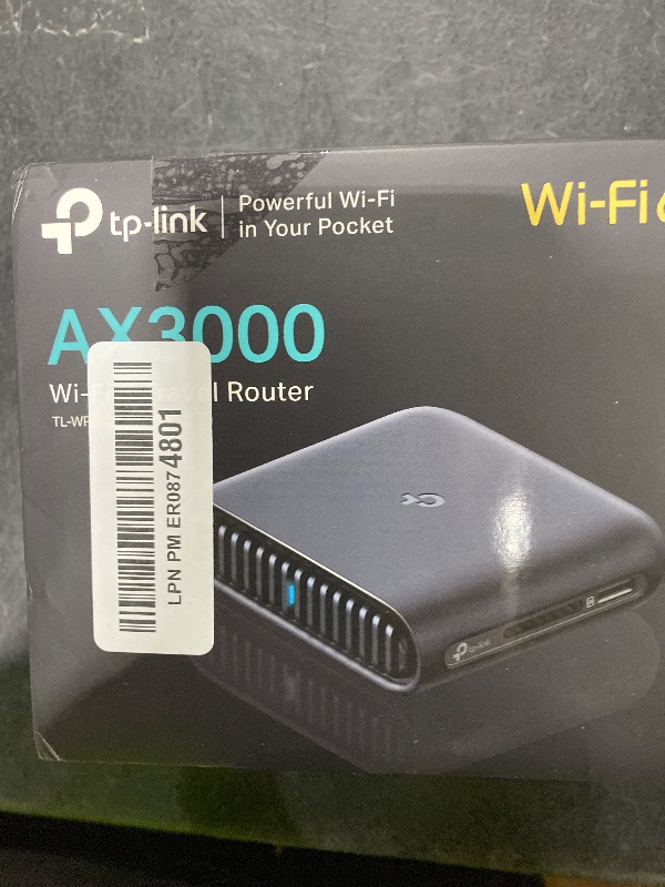 Photo 1 of TP-Link Dual-Band Wi-Fi 6 AX3000 Travel Router TL-WR3002X | Multi-Gig Portable | OpenVPN, WireGuard | Easy Public WiFi Sharing | Hotel/Cruise/Travel Approved | Phone WiFi Tether | USB 3.0 | Multi-Mode
