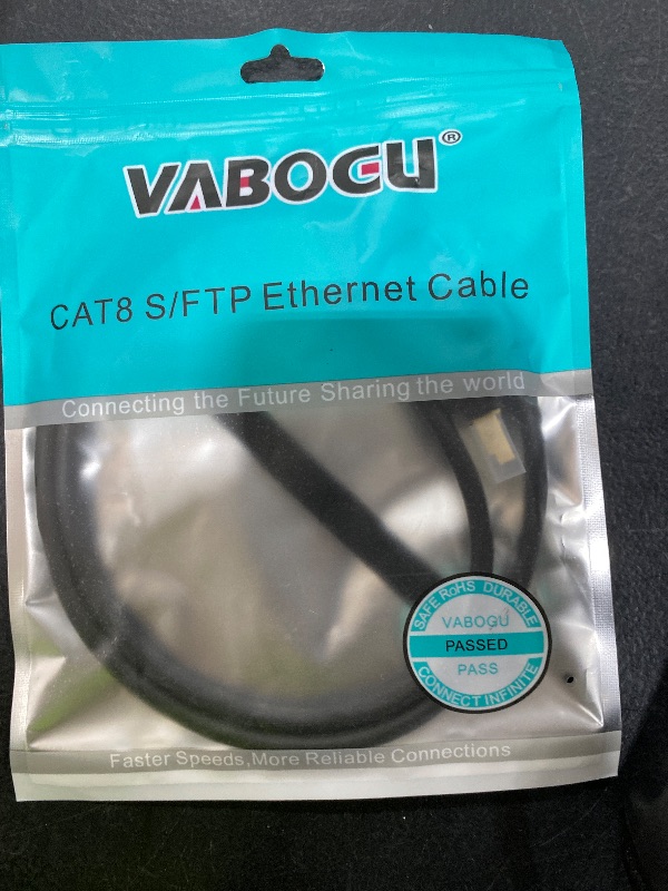 Photo 1 of Vabogu Cat 8 Ethernet Cable, 3ft Heavy Duty High Speed Internet Network Cable, 26AWG, 2000Mhz 40Gbps with Gold Plated RJ45 Connectors, Shielded for Indoor & Outdoor Use