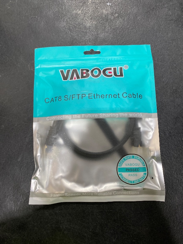 Photo 1 of Vabogu Cat 8 Ethernet Cable, 3ft Heavy Duty High Speed Internet Network Cable, 26AWG, 2000Mhz 40Gbps with Gold Plated RJ45 Connectors, Shielded for Indoor & Outdoor Use
