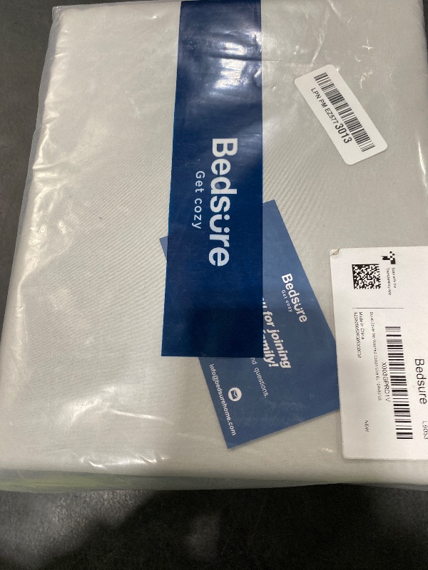 Photo 1 of Bedsure Light Grey Duvet Cover King Size - 3 Pieces Prewashed Cotton-Like Extra Soft Bedding Set, Includes 1 Duvet Cover 104x90 Inches with Zipper Closure & 2 Pillow Shams, Comforter Not Included