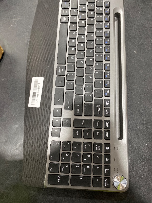 Photo 1 of GAMCATZ Ergonomic Wireless Keyboard with Wrist Rest-Low-Profile,Phone/Tablet Holder,Quiet Design?Windows & Mac OS?Full Size Cordless USB Computer Keyboard for Desktop,Laptop, PC, Mac, Windows-Black