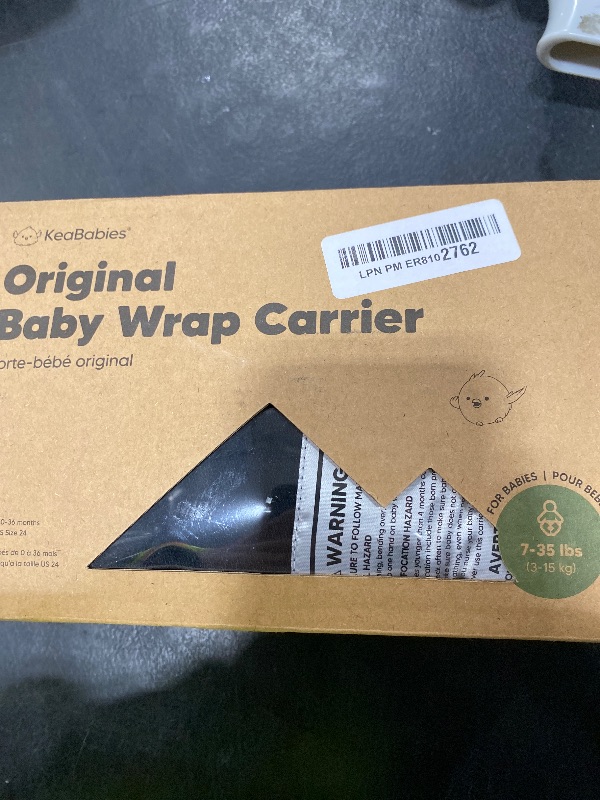Photo 1 of KeaBabies Baby Wrap Carrier - All in 1 Original Baby Carrier Newborn to Toddler Sling, Easy to Wear, Hands Free Bonding, Lightweight, Breathable Infant Wraps (Trendy Black)