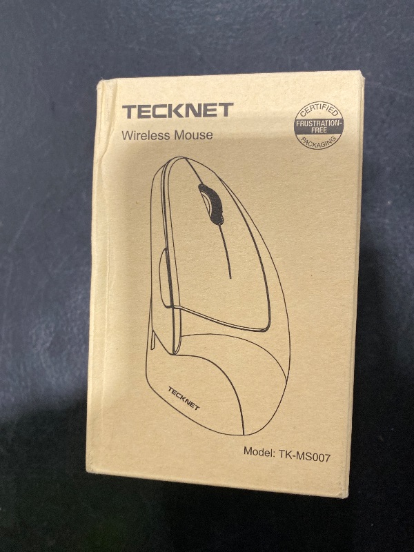 Photo 1 of TECKNET Ergonomic Mouse, Wireless Bluetooth Vertical Mouse, 4800 DPI Optical Tracking, 6 Adjustable DPI, Quiet Clicks, 2.4GHz with USB A Receiver, 12 Months Battery, 6 Buttons, Wide Compatibility