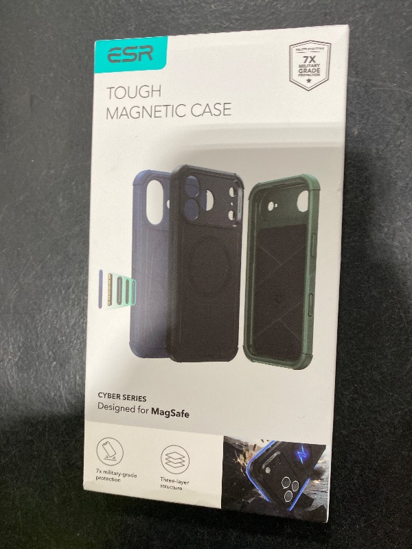 Photo 1 of ESR for iPhone 17 Pro Max Case, 7X Military-Grade Drop Protection with Camera Control Button, Shock-Absorbing Phone Rugged Cover, Compatible with MagSafe Accessories, Magnetic Cyber Series, Green