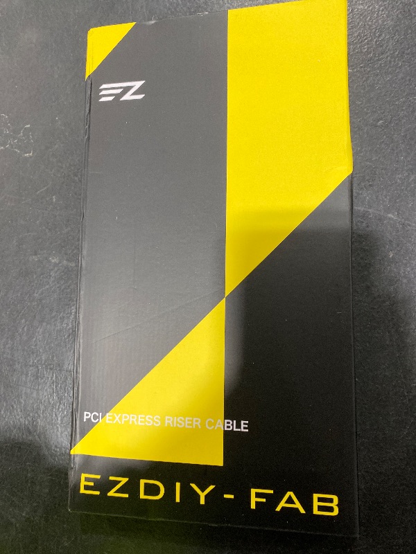 Photo 1 of EZDIY-FAB PCIe 5.0 X16 Riser Cable,128GB/s Bandwidth, for RTX 50/40 & RX 9000/7000 GPUs, PCIe Extension Card, Backward Compatible with PCIe 4.0/3.0,Vertical GPU Mount,Right Angle-20cm,White