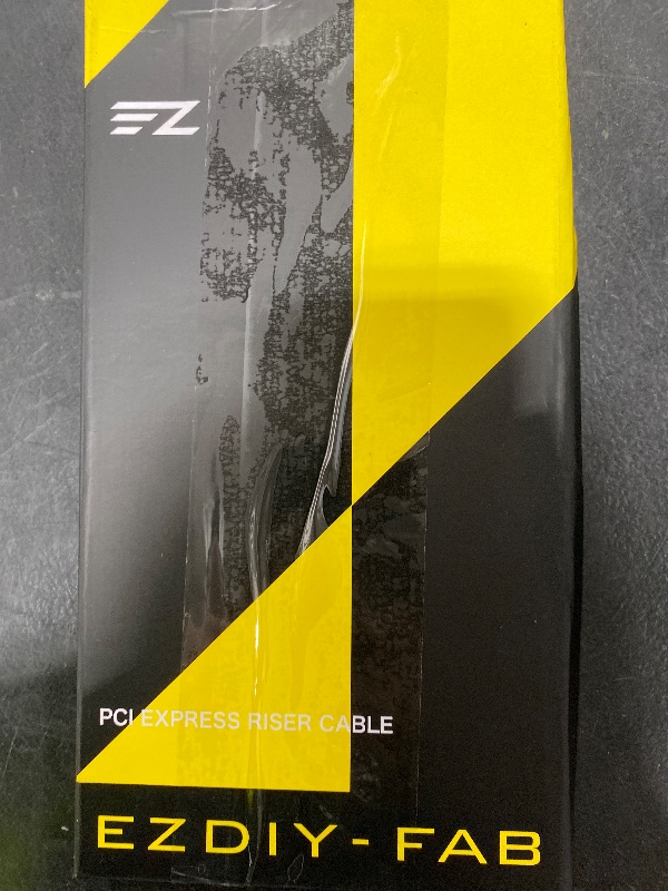 Photo 1 of EZDIY-FAB PCIe 5.0 X16 Riser Cable,128GB/s Bandwidth, for RTX 50/40 & RX 9000/7000 GPUs, PCIe Extension Card, Backward Compatible with PCIe 4.0/3.0,Vertical GPU Mount,Right Angle-20cm,White