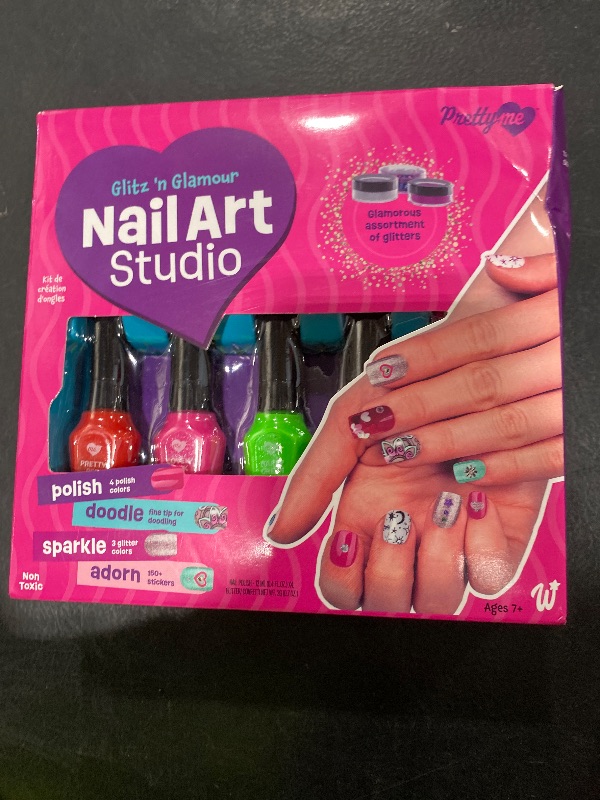 Photo 1 of Nail Art Studio for Girls - Birthday Gift - Nail Polish Kit for Kids Ages 7-12 Years Old - Girl Gifts Ideas - Gift Set - Girly Stuff - Polish, Pens, Glitter, Stickers, Gems, Filer - 8 9 10 11 12 Year