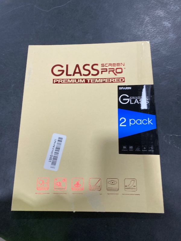 Photo 1 of SPARIN Screen Protector for iPad Air 13 Inch M3 2025 & M2 2024 (7th/6th Generation) & iPad Pro 13 Inch M4 7th Gen, Case Friendly/2 Pack Tempered Glass, Support Apple Pencil