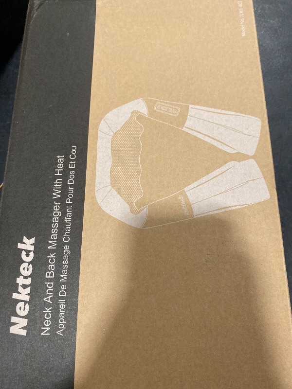 Photo 1 of Nekteck Shiatsu Neck Massager for Pain Relief Deep Tissue with Heat, 3D Kneading Massage Pillow Back Shoulder Massagerfor Body Muscle, Plug-in Use for Home Office Car, Gifts for Mom Dad Him Her