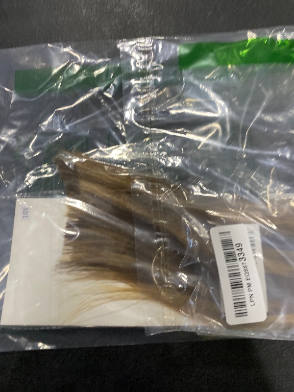 Photo 1 of 2 Pcs Short Hair Extensions, Human Hair Clip in Extensions for Women Adding Volume 6 inch Medium Brown Mixed Honey Blonde