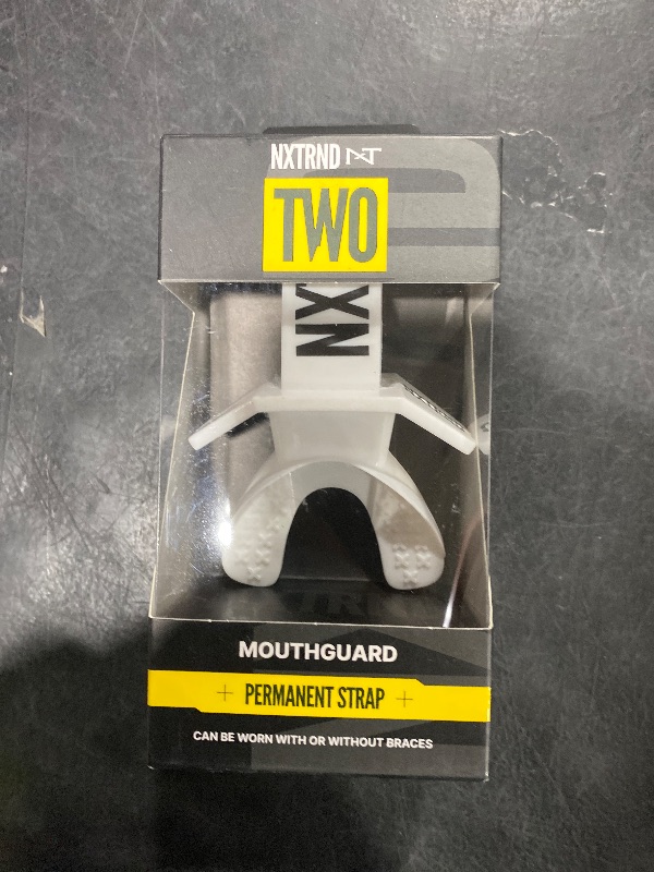 Photo 1 of Nxtrnd Two Football Mouth Guard, Football Mouthpiece with Strap, Fits Adult & Youth (White)