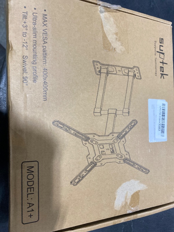Photo 1 of Suptek TV Wall Mount Swivel and Tilt Full Motion for Most 23 to 55 inch TV Mount up to 55lbs max VESA 400x400mm (A1+)