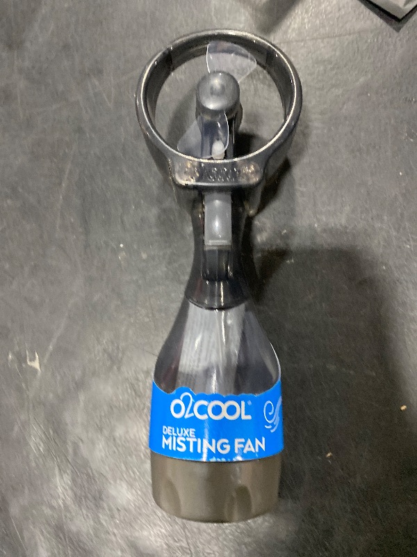 Photo 1 of O2COOL Deluxe Handheld Battery Powered Water Misting Fan (Grey)