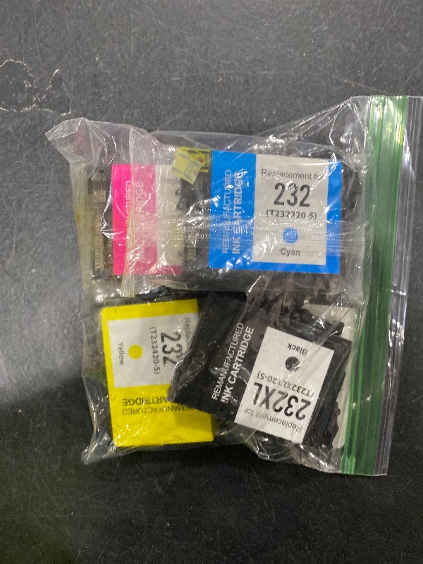 Photo 1 of 232xl Ink Cartridges Remanufactured Replacement for Epson Ink 232xl 232 XL with Expression Home XP-4200 XP-4205, Workforce WF-2930 WF-2950 (Black Cyan Magenta Yellow, 8 Pack)
