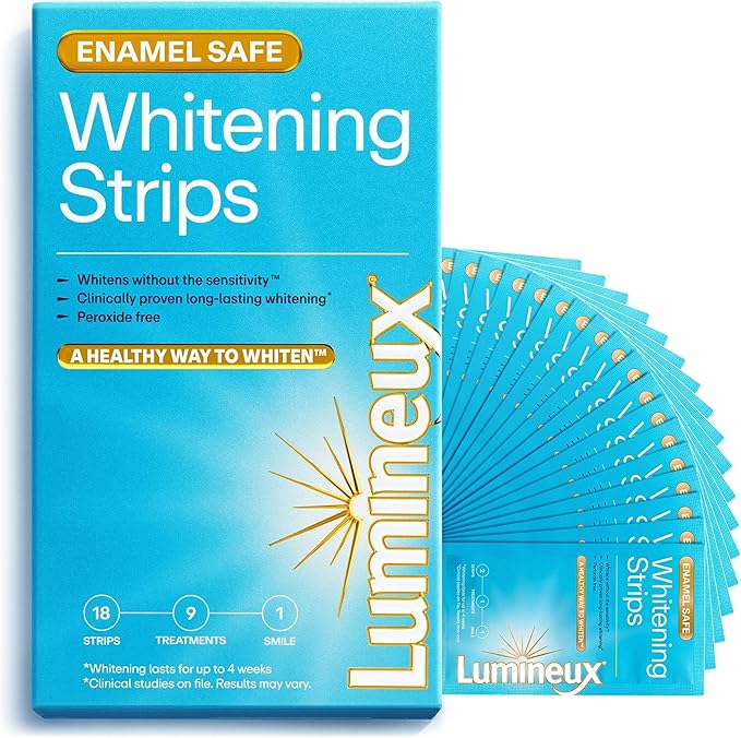 Photo 1 of Lumineux Teeth Whitening Strips 9 Treatments – Peroxide Free - Enamel Safe for Whiter Teeth - Whitening Without The Sensitivity - Dentist Formulated - Sensitivity Free
