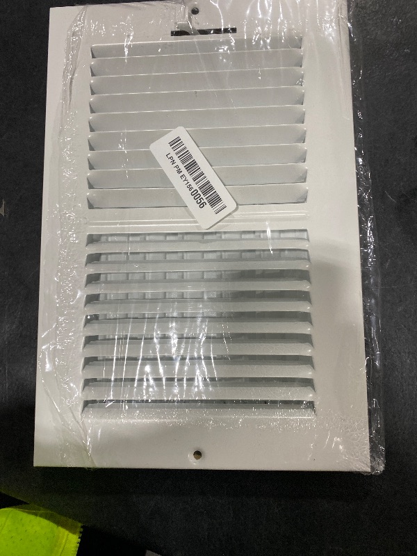 Photo 1 of 10 x 6 Inch [Duct Opening] Air Vent Covers for Wall or Ceiling - High Airflow 2 Way Steel Ventilation - Adjustable Wall/Ceiling Register, 11-3/4 Inch x 7-3/4 Inch [Overall Dimensions]