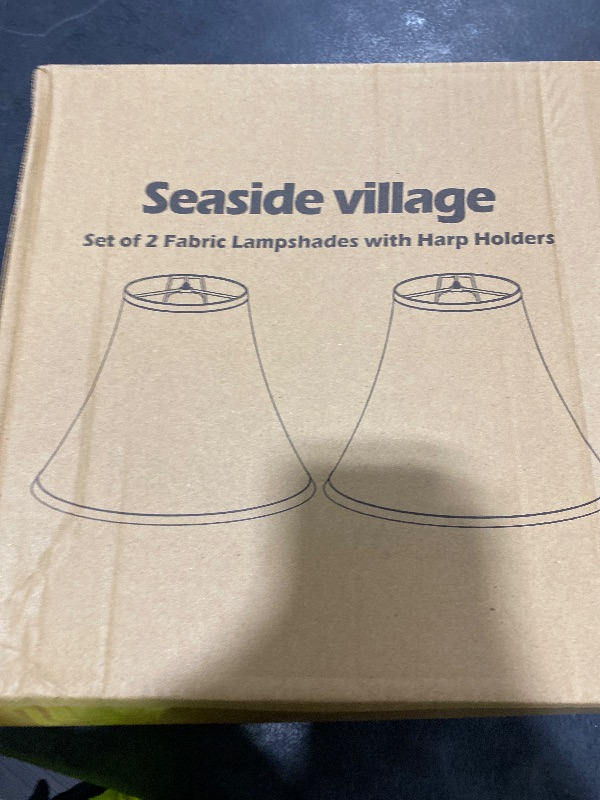 Photo 1 of Bell Lamp Shades Set of 2, 6"Top x 13"Bottom x 10"High, Beige Shade Replacement for Table Lamps, Floor Lamps, Fabric Natural Linen Hand Crafted(Spider Fitter), Harp Holders Included, Assembly Required