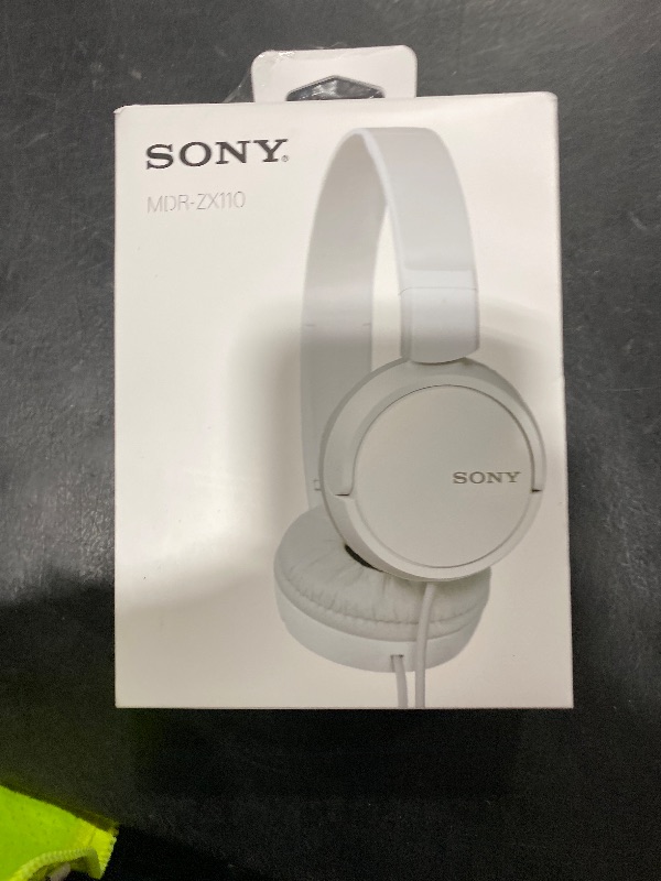 Photo 1 of Sony ZX Series Wired On-Ear Headphones, White MDR-ZX110