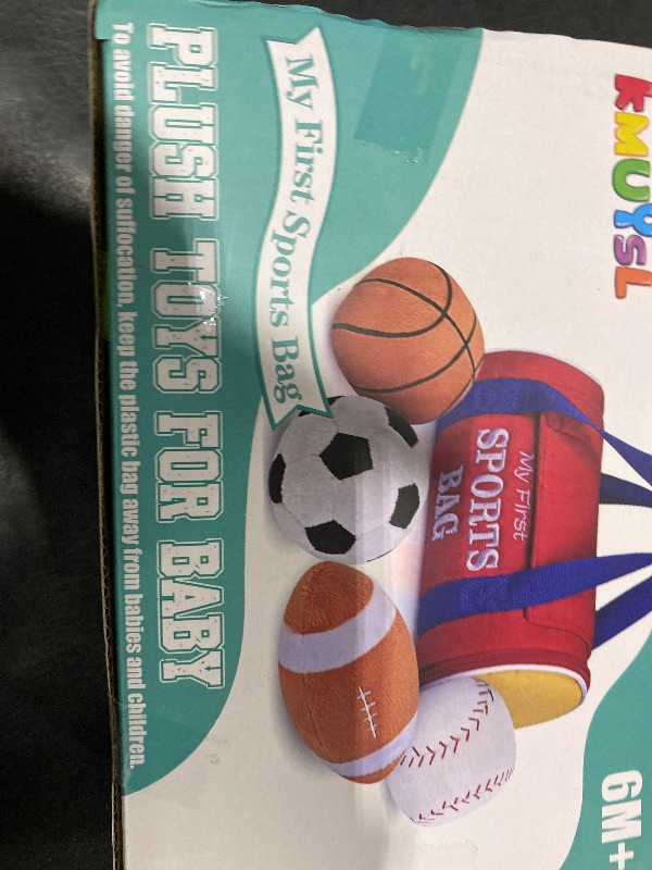 Photo 1 of KMUYSL Baby Toys 0-12 Months, My First Sports Bag Plush Toy - 4 Sensory Balls Soft Toys with Crinkle, Rattles for 0-3-6-9-12 Month Newborn Infant, 1st Birthday for Babies Boys Girls Age 1