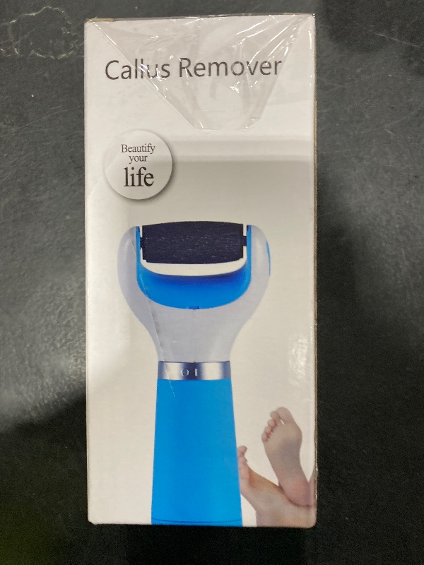 Photo 1 of Electric Callus Remover for Feet Callus Remover Foot Callus Remover Tool Foot Buffer Electric Foot Calloused Feet Remover Tool Pedicure Supplies USB Charging and Battery Power (Blue)