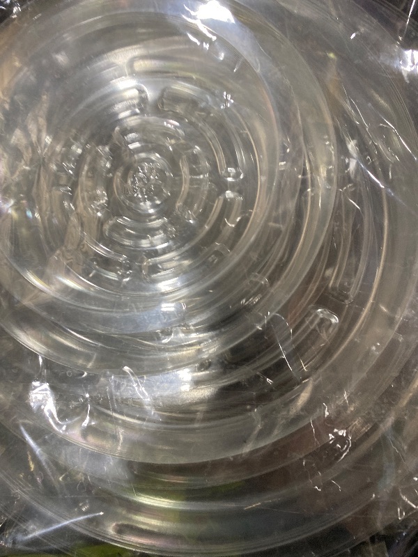 Photo 1 of CATIFLIN 24 Pack Clear Plant Saucers - 6, 8, 10, 12 Inch Plastic Plant Trays for Pots, Flower Pot Saucers, Indoor & Outdoor Planter Drip Tray for Water Drainage & Protection