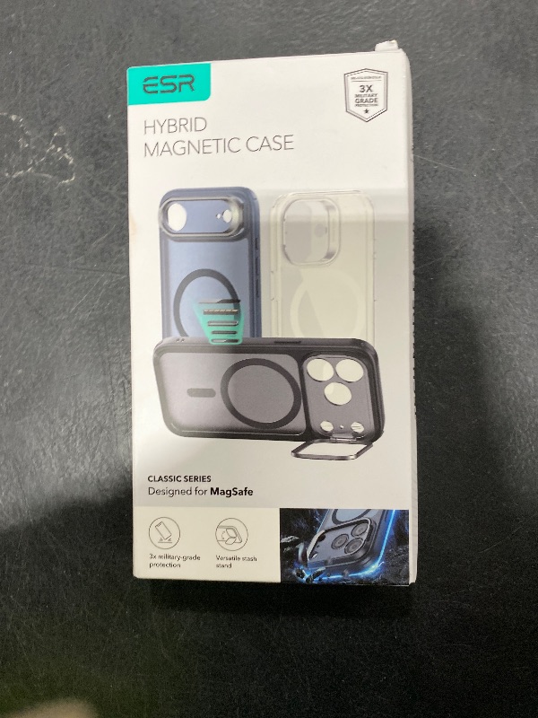 Photo 1 of ESR for iPhone 17 Pro Max Case with Stash Stand, Camera Control Cover Compatible with MagSafe, Military-Grade Drop Protection Phone Case for iPhone 17 Pro Max, Scratch-Resistant Back Cover, Clear