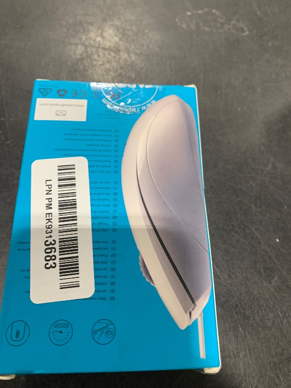 Photo 1 of Rapoo N1600 3-Button Quiet Wired Mouse, 1000DPI Optical Mouse, Quiet Button, Ergonomic Shape, for Desktop Computers Laptops, Matte White