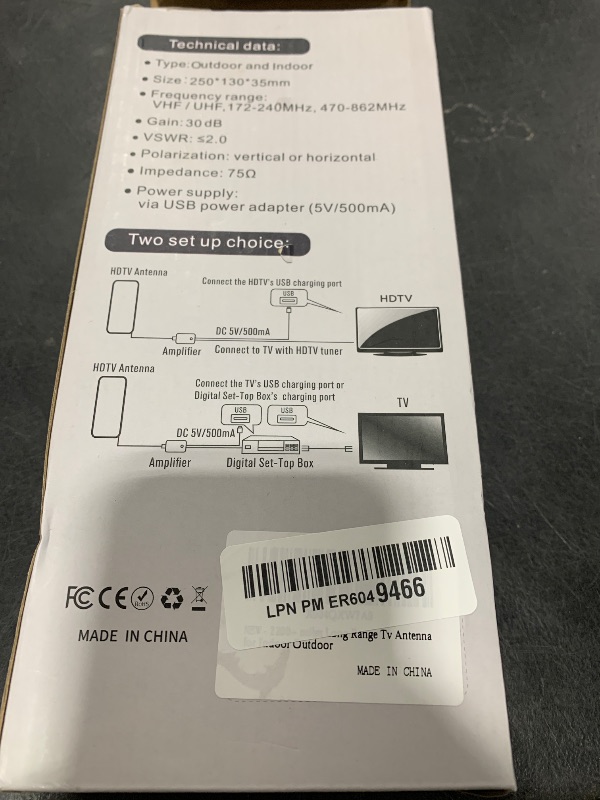 Photo 1 of Tv Antenna Indoor Outdoor, 2500+ Miles Long Range Tv Antenna for Local Channels, Supports 8K 4K 2K 1080P TV Antenna with Signal Booster Amplifier, Waterproof Digital Antenna for Smart Tv