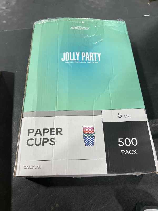 Photo 1 of 500 Pack 5oz Paper Cups, Multicolor Paper Disposable Cups, Small Mouthwash Cups, Cold Beverage Drinking Cup for Party, Travel and Event (Strip)