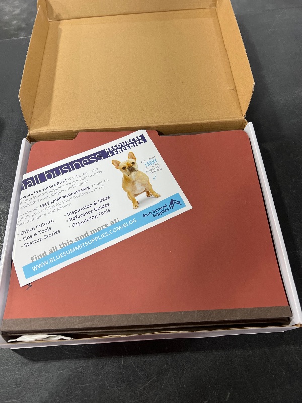 Photo 1 of 10 Red Classification Folders - 2 Divider - 2 Inch Tyvek Expansions - Durable 2 Prongs Designed to Organize Standard Medical Files, Law Client Files, Office Reports - Letter Size, Red, 10 Pack