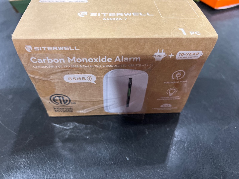 Photo 1 of SITERWELL Plug in Carbon Monoxide Detector 10 Year Battery, CO Alarm Detector with Electrochemical Sensor and Sound Warning, AC Powered Portable Carbon Monoxide Detector for Home Office Travel,1-Pack