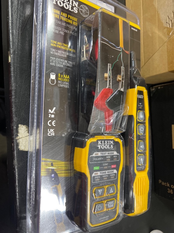 Photo 1 of Klein Tools VDV500-820 Wire Tracer Tone Generator and Probe Kit Continuity Tester for Ethernet, Telephone, Speaker, Coax, Video, and Data Cables, RJ45, RJ11, RJ12