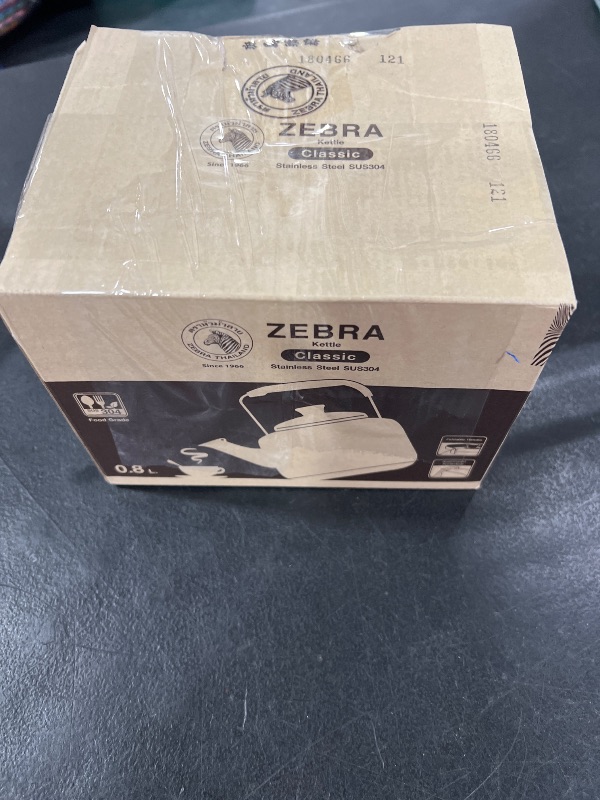 Photo 1 of 0.8 Litre Zebra Polished Mirror Finish Stainless Steel Canister Stovetop Teakettle, Made in Thailand