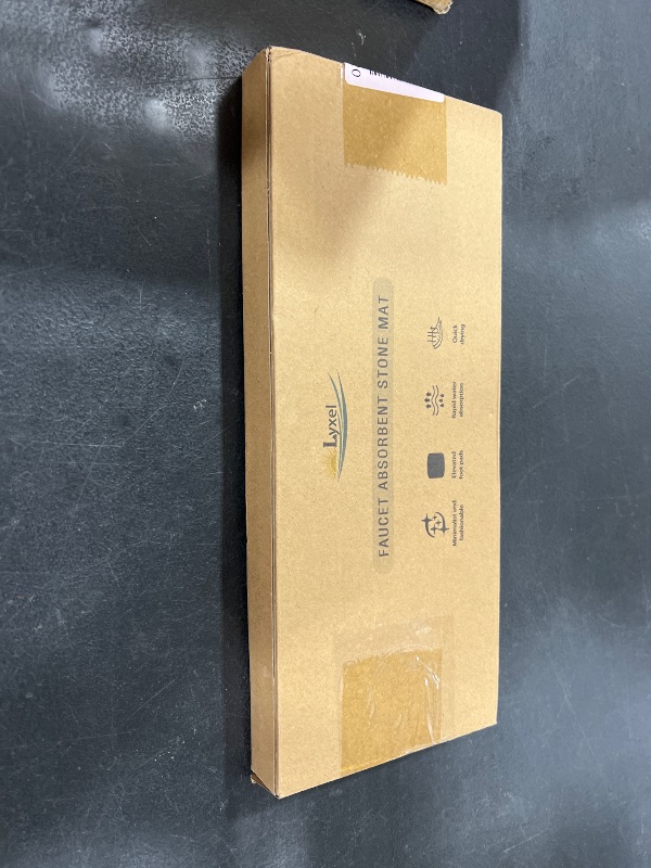 Photo 1 of Stone Faucet Mat for Kitchen Sink with Raised Feet, Sink Mat for Kitchen Faucet, Water Absorbent Diatomite Stones Sinks Tray, Sink Splash Guard & Protectors, Stone Drying Tray for Bathroom Counter
