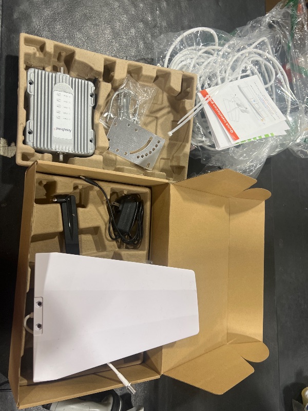 Photo 1 of Amazboost Cell Phone Booster for Home, Cell Phone Signal Booster Kit, All U.S. Carriers -Compatible with Verizon, AT&T, T-Mobile, Sprint & More-5G 4G LTE 3G FCC Approved
