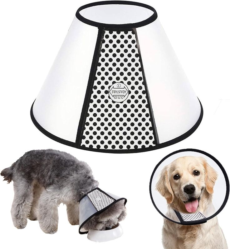 Photo 1 of 
WYFCR Pet Cone Recovery, Large Dog Adjustable Elizabeth Recovery Protective Collar, Anti-Bite Lick Safety Neck Cover, for after Surgery Wound Healing,...