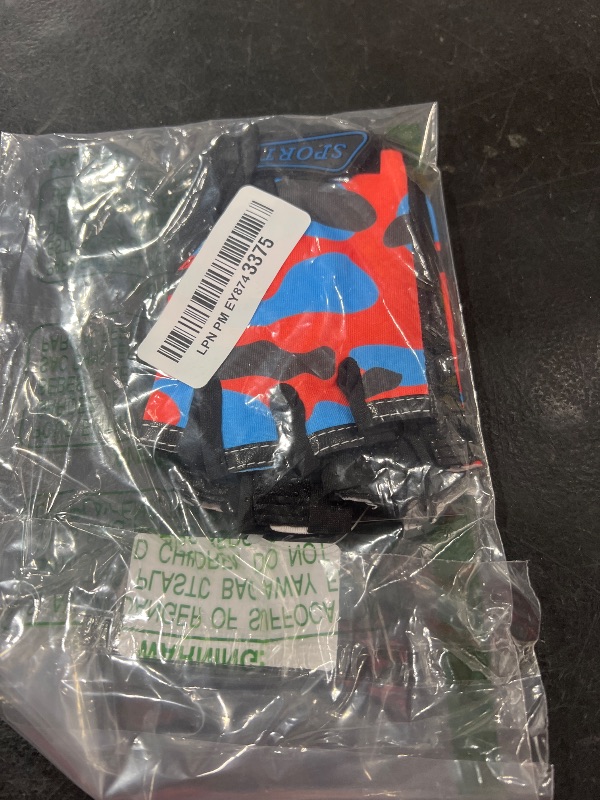 Photo 1 of 1  Pairs Kids Bike Gloves Kids Half Finger Fingerless Workout Gloves Non-Slip Gel for Bike Motorcycle(Classic,5-8 Years)