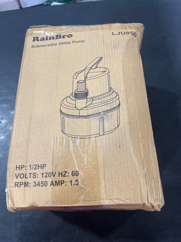 Photo 1 of Submersible Sump Pump, Clean/Dirty Water Pump, Portable Utility Pump With 25-Foot Cord, Ideal for Swimming Pool, Garden Pond, Basement, and Flood Relief Drainage