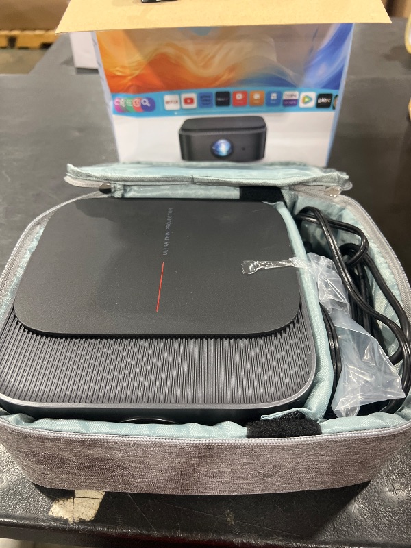 Photo 1 of [2025 Netflix-Licensed | 386+ Built-in Apps] DBPOWER E2 Smart Projector with WiFi and Bluetooth, Mini Projector 4K Support with Netflix, Youtube, Disney+, Hulu, Max, Crunchyroll w Portable Case