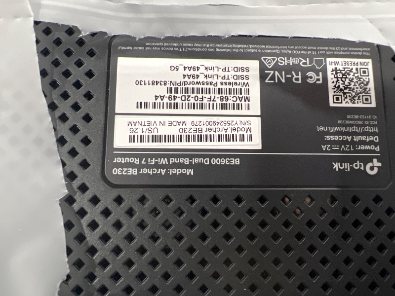Photo 1 of TP-Link Dual-Band BE3600 Wi-Fi 7 Router Archer BE230 | 4-Stream | 2×2.5G + 3×1G Ports, USB 3.0, 2.0 GHz Quad Core, 4 Antennas | VPN, EasyMesh, HomeShield, MLO, Private IOT | Free Expert Support