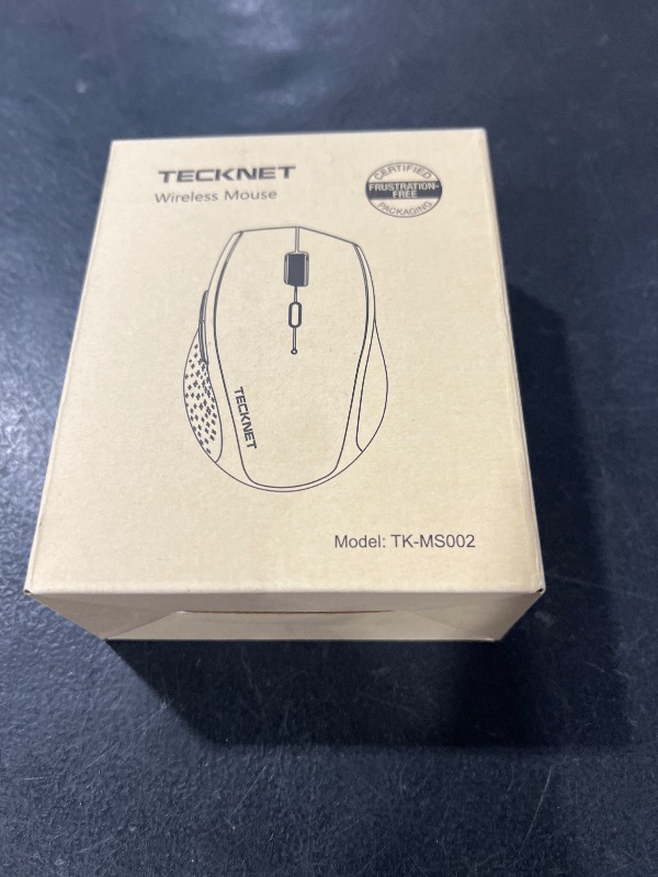 Photo 1 of TECKNET Wireless Mouse Jiggler, USB-C Rechargeable Mouse, Silent Mouse Quiet Click, Build-in Mouse Mover, 6400 DPI Ergonomic Mouse, 2.4G Cordless Computer Mice for Mac, Laptop, Desktop, PC