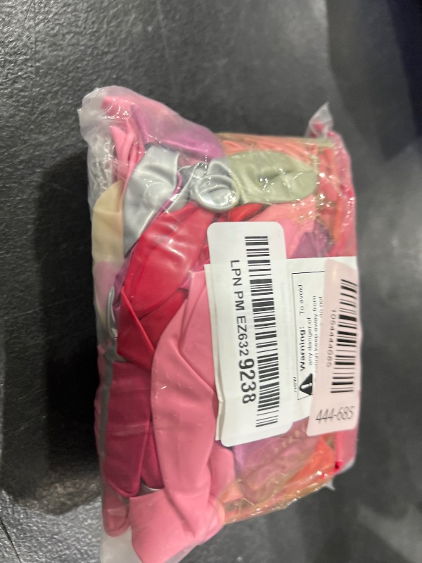 Photo 1 of 145Pcs Princess Pink and Silver Balloon Garland Arch Kit, Hot Pink Confetti 4D Star Disco Ball Crown Balloons for Girls Women Bridal Baby Shower Makeup Bachelorette Birthday Party Decors