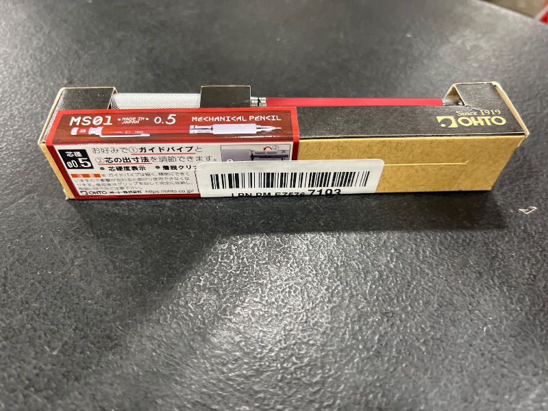 Photo 1 of ??? OHTO MS01 Mechanical Pencil, High-Functionality All-Metal Aluminum and Brass Body Drafting Pencil, 0.5mm, Red, MS01-SP5-RD