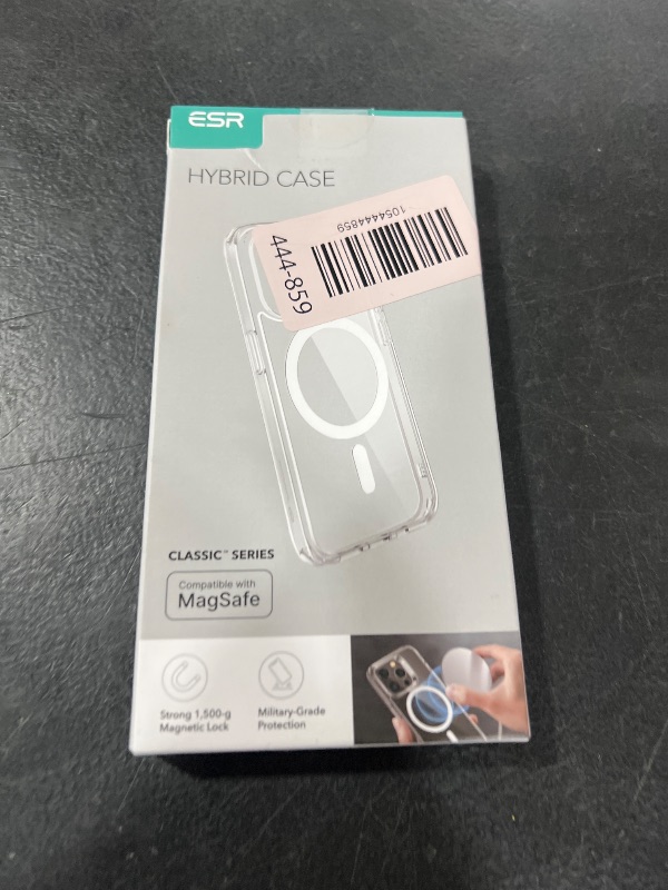 Photo 1 of ESR for iPhone 15 Pro Case, Compatible with MagSafe, Military-Grade Protection, Yellowing Resistant, Scratch-Resistant Back, Magnetic Phone Case for iPhone 15 Pro, Classic Series, Clear