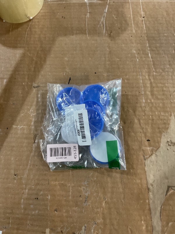 Photo 1 of (6-Pack) Calvana 53mm Reusable Water Jug Caps, Lids for 3 and 5 Gallon Water Jug, Water Bottle Cover Screw Top, Compatible with American Maid Plastic Water Bottles and Jugs Ranging, PP Material, Blue