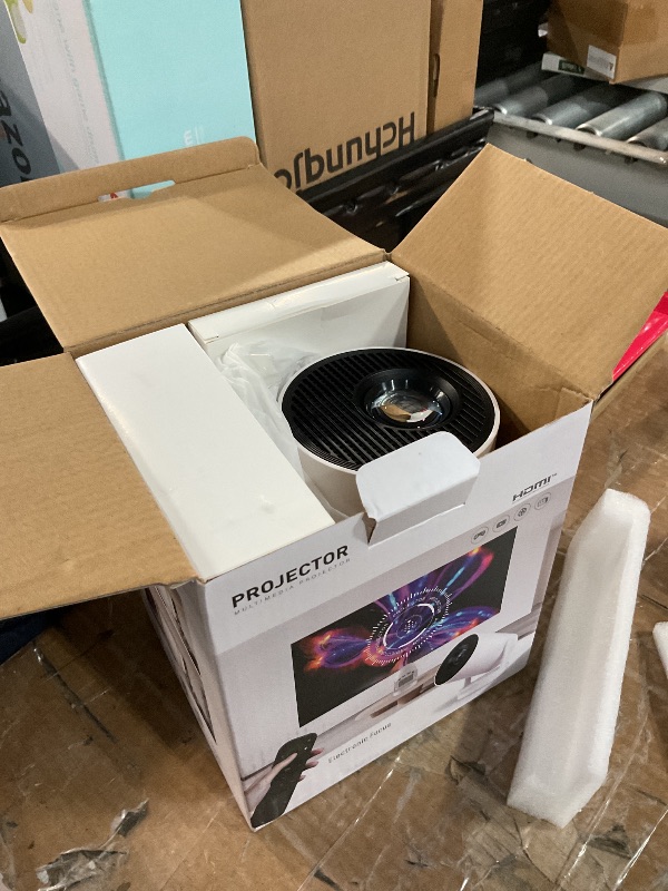 Photo 1 of [Electric Focus]Mini Portable Projector with 4K Support, Bluetooth 5.4 WIFI6, 5watt Sound Base Speaker, 260 ANSI, Android 11, 210° Rotation , Auto Keystone Correction Video Projector HY300 PLUS